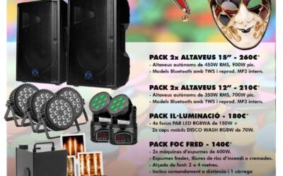Equipos de sonido en alquiler para tu carroza de Carnestoltes